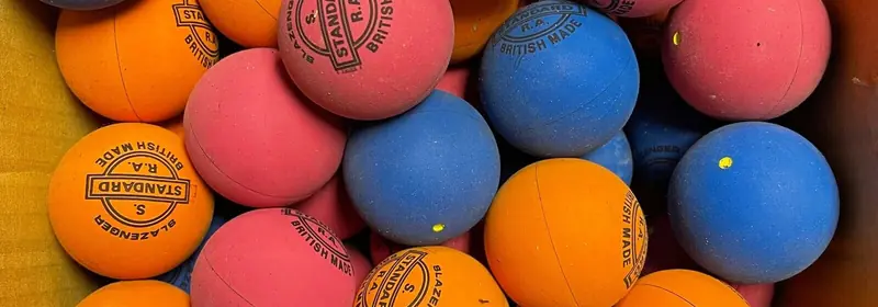 Orange, Red and Blue Squash Balls